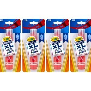 4 Pack Crayola Project XL Poster Marker - Red